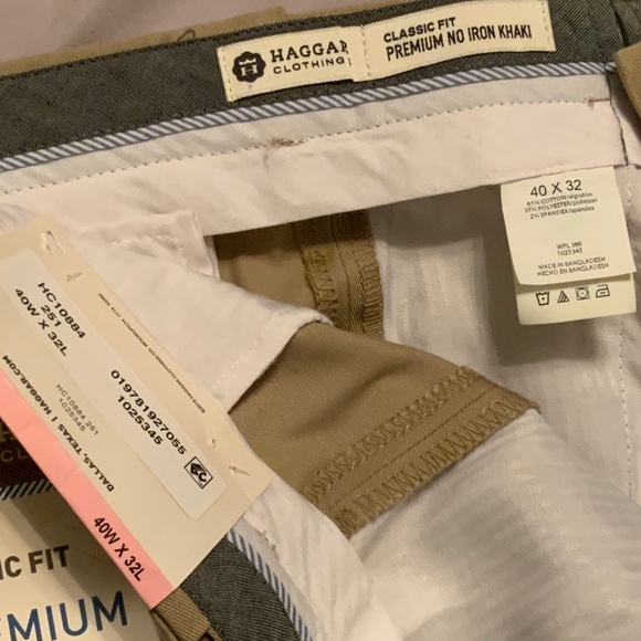 Haggar Khaki Pants, 40Wx32L, NWT - Picture 3 of 3